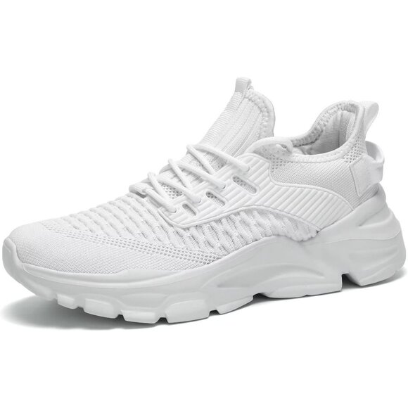 ⚡Men\'s White Breathable Lightweight Slip Resistant Athletic Gym Work Shoes main image 5